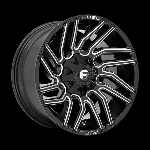 [D773221031GBM-18] FUEL TYPHOON D773 22X10 5X4.5/5X127 CB-78 ET-18 ***GLOSS BLACK MILLED***