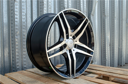 [MB3BMF2025+38] MB-3 GLOSS BLACK/MACHINE FACE 20X9.5 5X112 +38 +66.6 *AW*
