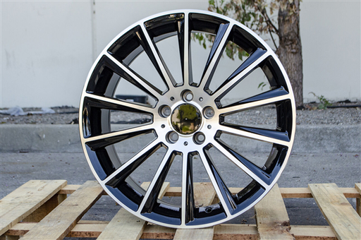 [MB4GBMF1925+35] MB-4 GLOSS BLACK/MACHINE FACE 19X8.5 5X112 +35 +66.6 *AW*