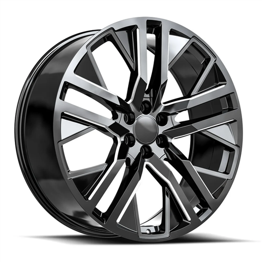 [D36-2295031GBM] O.E. REVOLUTION-D36 GLOSS BLACK & MILLED 22X9 6X139.7 +31 +78.10 *NC*