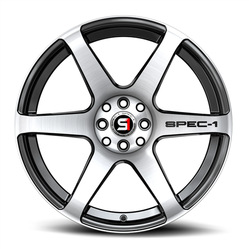 [SPT-321782342BM] SPEC-1 RACING SPT-32 GLOSS BLACK & MACHINED 17X8.0 5X100/5X114.3 +42 +73.1 *NC*