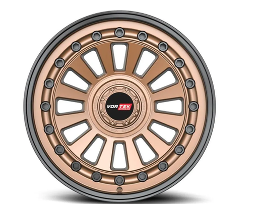 [7021895712MZBL] VORTEK VRD-702 RADAR MATTE BRONZE WITH BLACK LIP BOLTS 18X9 6X135/6X139.7 +12 106.1 *NC*