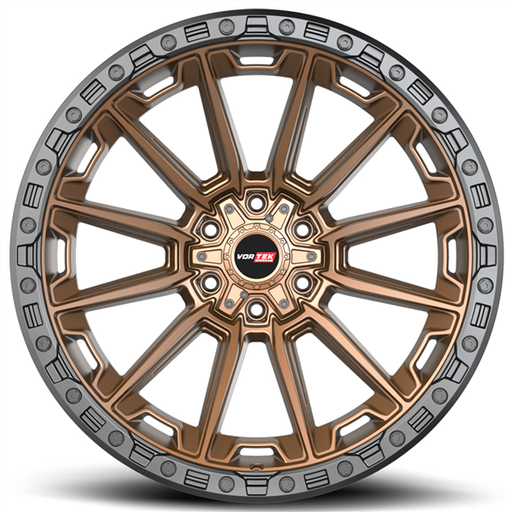[601201057-24MZBR] VORTEK VRT-601 SPARTAN MATTE BRONZE WITH BLACK BEAD RING 20X10 6X135/6X139.7 -24 106.1 *NC*