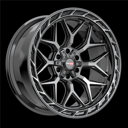 [504209430BDCDT] VORTEX OFFROAD VRP-504 BLACK/DIAMOND CUT RING-DARK TINT 20X9.0 5X127/5X5.5 +0 +78.1