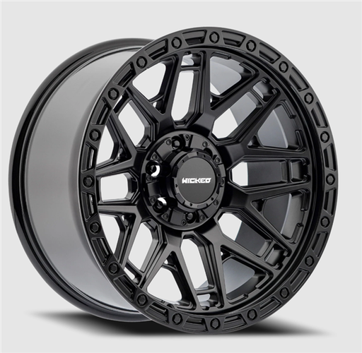 [W828200267-12GS] WICKED OFFROAD W828 SATIN BLACK/GLOSS BLACK LIP 20X10 6X139.7/6X135 -12MM 106.1 CB