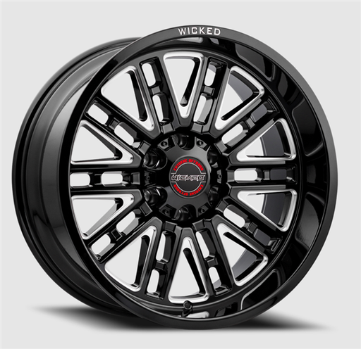 [W937200555-19GB] WICKED OFFROAD W937 GLOSS BLACK MILLED 20X10 5X139.7 -19MM 87.10 CB
