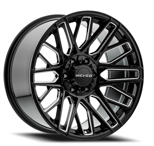 [W945200267-18GBMW] WICKED OFFROAD W945 GLOSS BLACK MILLED 20X10 6X135/6X139.7 -18MM 106.1