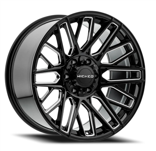 [W945200050-18GBMW] WICKED OFFROAD W945 GLOSS BLACK MILLED 5X127/5X139.7 -18MM 87.1 CB