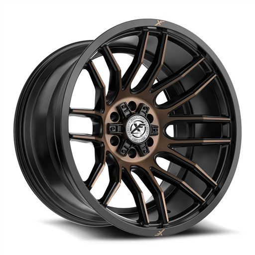 [XF-232221281651170-44SBMZDT] XF OFF-ROAD XF-232 SATIN BLACK & BRONZE MACHINED DARK TINT 22X12 8X165.1/8X170 -44 +125.2 *NC*