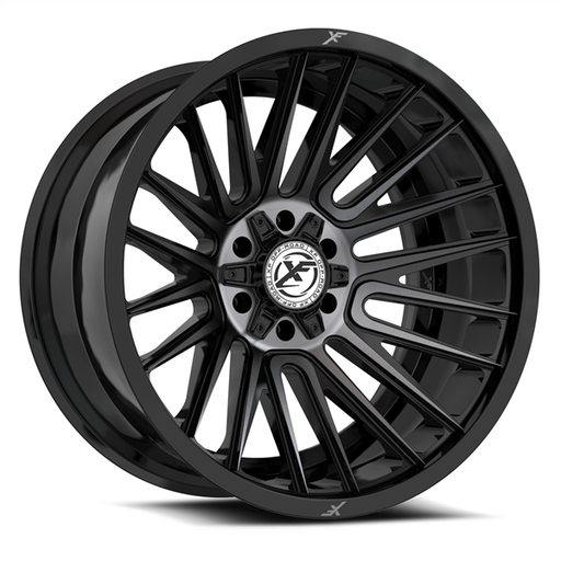 [XF-234221281651170-44GBUDT] XF OFF-ROAD XF-234 GLOSS BLACK & BRUSHED DDT 22X12 8X165.1/8X170 -44 +125.2 *NC*