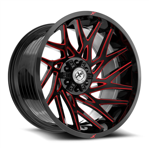 [XF-229201051271397-24GBRM] XF OFFROAD XF-229 GLOSS BLACK & RED MILLED 20X10 5X127/5X139.7 -24 78.1 *NC*