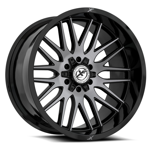 [XF-240221081651170-18GBUDT] XF OFFROAD XF-240 GLOSS BLACK & DOUBLE BRUSHED DARK TINT 22X10 8X165.1/8X170 -18 125.2 *NC*