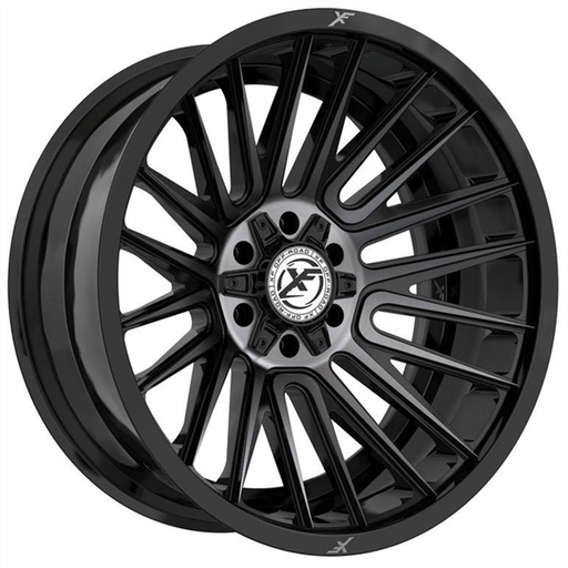 [XF-234241251271397-44GBUDT] XF OFFROAD-XF234 GLOSS BLACK BRUSHED+DARK TINT 24X12 5X127/5X139.7 -44 +78.1 *NC*