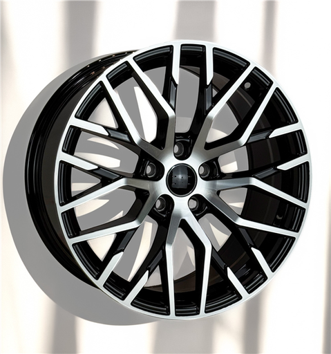 [AO4235188005+35GBMF] AO4235 REPLICA 18X8+35 5X112 C.B 66.45 GLOSS BLACK MACHINE FACE