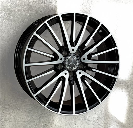 [AO2017Y188005+36BM] MERCEDES BENZ REPLICA AO2017Y 18X8+36 5X112 C.B 66.6 BLACK MACHINE