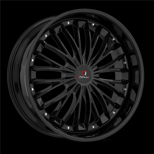 [CLV-4222955115120+15GB] CAVALLO CLV-42 GLOSS BLACK 22X9.5 5X115/5X4.75 +15 +74.1 *NC*
