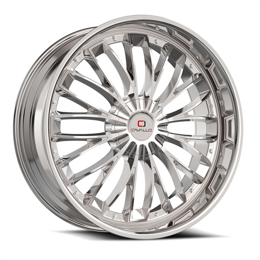 [CLV-42208551121143+35NC] CAVALLO CLV-42 NANO CHROME 20X8.5 5X112/5X114.3 +35 +74.1 *NC*