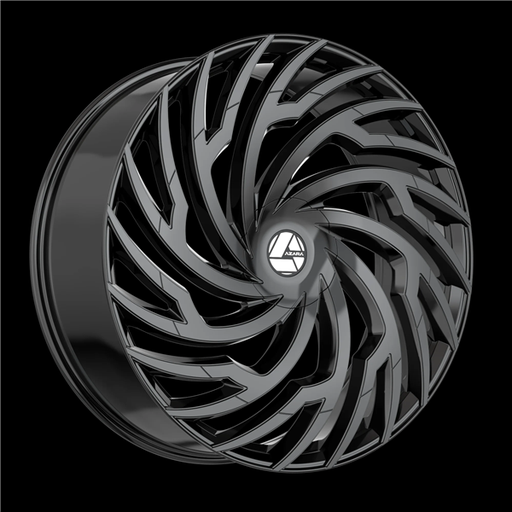 [AZA-53622853838GB] AZARA AZA-536 GLOSS BLACK 22X8.5 5X4.5/5X4.75 +38 +74.1 *NC*