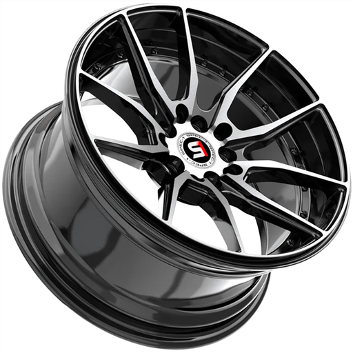 [SP-771682320BM] SPEC-1 SP-77 GLOSS BLACK & MACHINED 16X8.0 5X100/5X4.5 +20 +73.1 4-*NC*