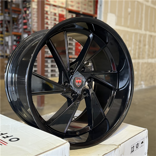 [6081-2212-02B] BZNUNI 6081 GLOSS BLACK 22X12 6X139.7 +20 +78.1