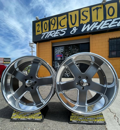 (SET OF 4) 22'' US MAGS HUSTLER U118 22X9 22X11 5X127 OBS CHEVY 1500 C-10 WHEELS AND TIRES