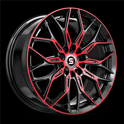 [SP-571883838BMR] SPEC-1 RACING SP-57 GLOSS BLACK & RED MACHINED 18X8.0 5X4.5/5X4.75 +38 +73.1 *NC*
