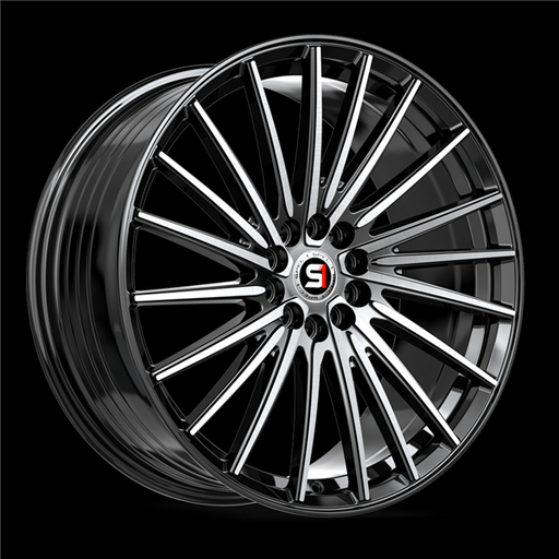 [SP-6817752842BM] SPEC-1 RACING SP-68 GLOSS BLACK & MACHINED 17X7.5 5X105/5X4.5 +42 +73.1 *NC*