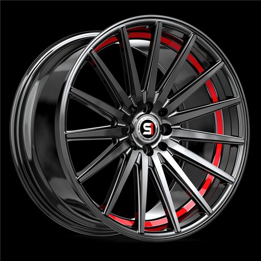 [SP-6917752842GBRU] SPEC-1 RACING SP-69 GLOSS BLACK & RED UNDERCUT 17X7.5 5X105/5X4.5 +42 +73.1 *NC*