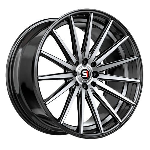[SP-6917753842BMU] SPEC-1 RACING SP-69 GLOSS BLACK MACHINED & UNDERCUT 17X7.5 5X4.5/5X4.75 +42 +73.1*NC*