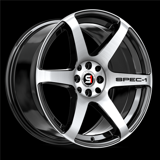 [SPT-321883834BM] SPEC-1 RACING SPT-32 GLOSS BLACK & MACHINED 18X8.0 5X4.5/5X4.75 +34 +73.1 *NC*