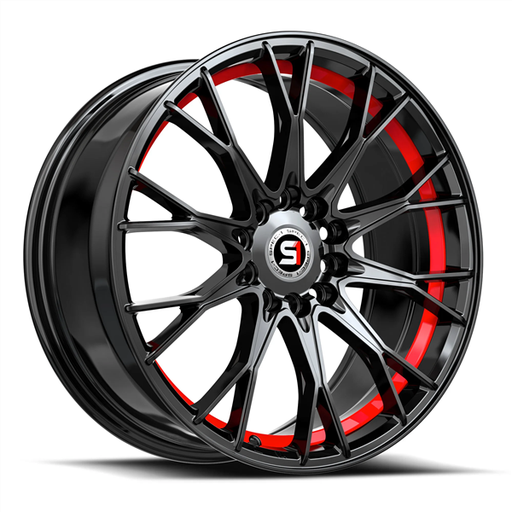 [SP-5917753842GBRU] SPEC-1 SP-59 GLOSS BLACK & RED UNDERCUT 17X7.5 5X114.3/5X120 +42 +73.1 *NC*
