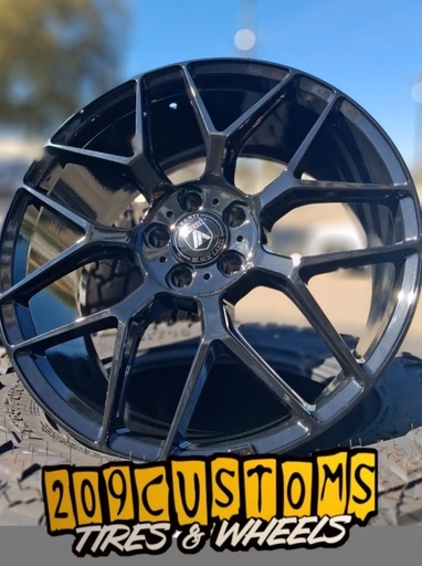 (SET OF 4) 20" ASANTI DYNASTY 20X9 5X4.5 5X114.3 +35 GLOSS BLACK FITS: HONDA, ACURA, TOYOTA, LEXUS, INFINITI, NISSAN, MUSTANG WHEELS AND TIRES