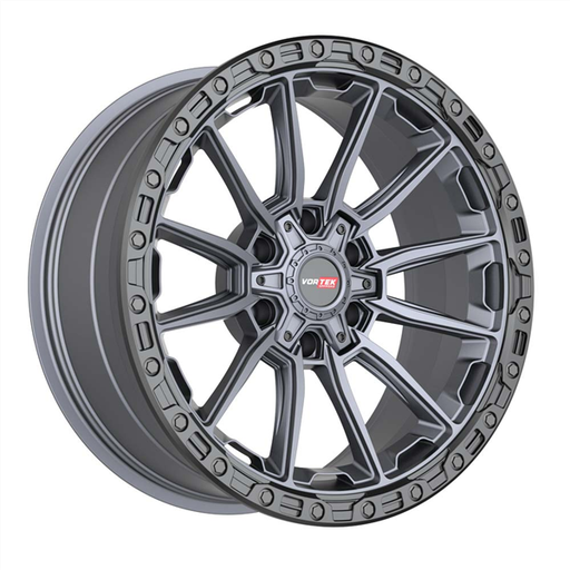 [601189570MTBR] VORTEK VRT-601 MATTE TITANIUM WITH BLACK BEAD RING 18X9.0 6X135/6X5.5 +0 +106.1 *NC*