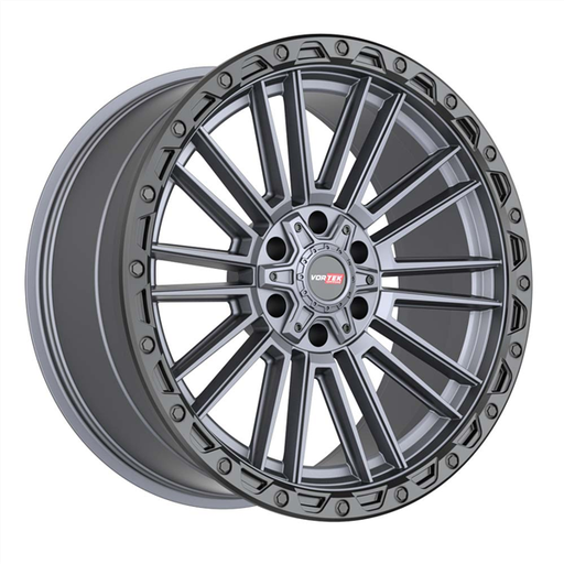 [604179570MTBR] VORTEK VRT-604 MATTE TITANIUM WITH BLACK BEAD RING 17X9.0 6X135/6X5.5 +0 +106.1 *NC*