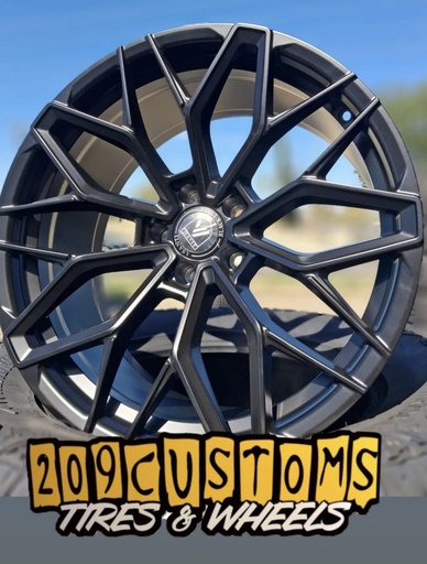 (SET OF 4) 20" ASANTI MOGUL AB039 20X9.5 5X115 +15 SATIN BLACK WHEELS AND TIRES FITS: CHARGER, CHALLENGER, 392, HELLCAT, CHRYSLER 300