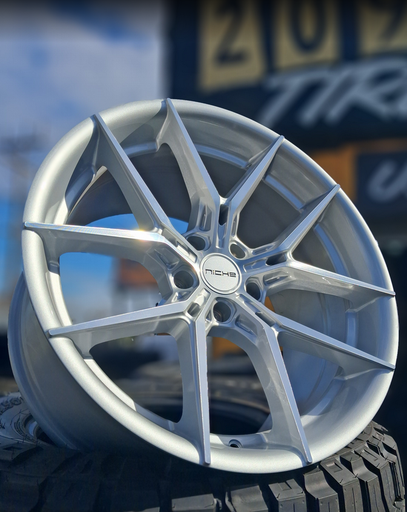 (SET OF 4) 20" STAGGERED NICHE PRODIGY 5 20X9+27 20X10.5+38 5X120 FITS: CORVETTE C8, CAMARO, LEXUS, ACURA, CADILLAC CTS, PONTIAC G8, BMW, WHEELS AND TIRES