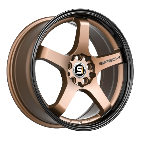 [SPT-3118853538MZBL] SPEC-1 RACING SPT-31 MATTE BRONZE & BLACK LIP 18X8.5 5X110/5X4.5 +38 +73.1