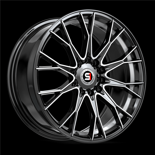 [SP-591882338BMU] SPEC-1 SP-59 GLOSS BLACK & MACHINED & UNDERCUT 18X8.0 5X100/5X4.5 +38 +73.1 *NC*