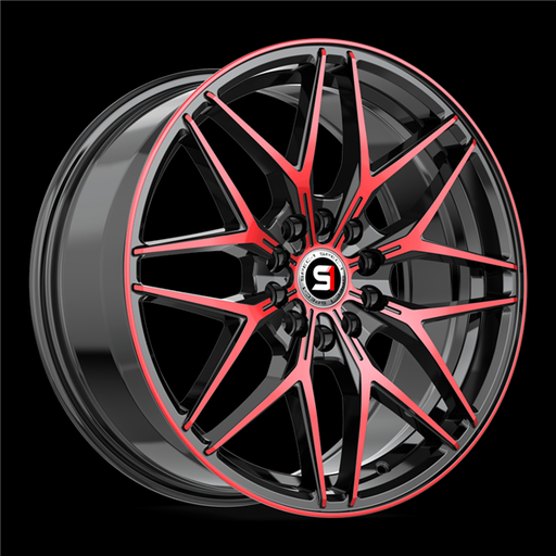 [SP-601882338BMR] SPEC-1 SP-60 GLOSS BLACK & RED MACHINED 18X8.0 5X100/5X4.5 +38 +73.1 *NC*