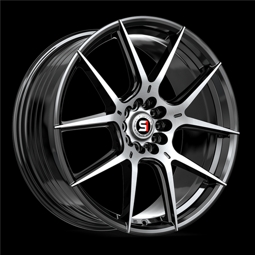 [SP-711782842BM] SPEC-1 SP-71 GLOSS BLACK & MACHINED 17X8.0 5X105/5X4.5 +42 +73.1 *NC*