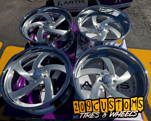 (SET OF 4) 22'' SNYPER FORGED FORCE 5X127 C10 IMPALA SS OBS CHEVY 1500 22X9 22X10 2 PIECE