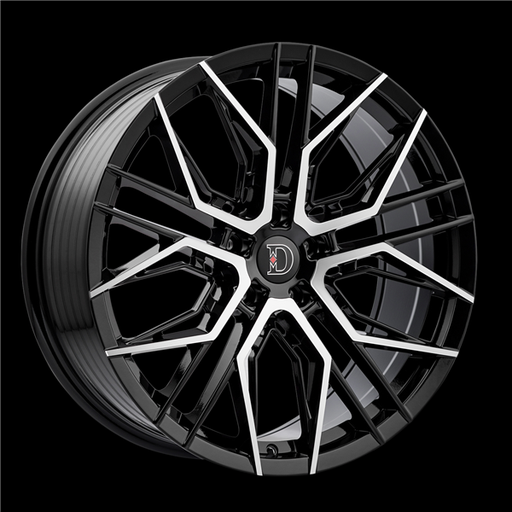 [D05775545+38GBM] DEFY-WHEELS D05 GLOSS BLACK MACHINE 17X7.5 5X4.5 +38 +73.1
