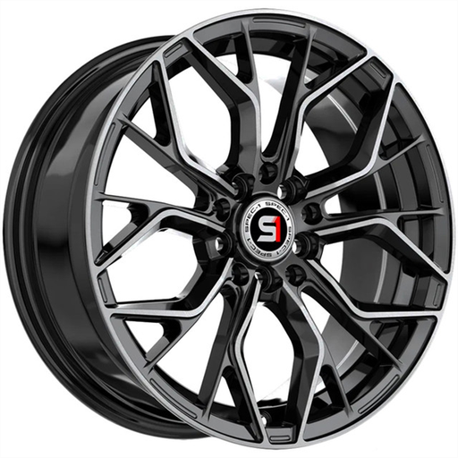 [SP-761565920BM] SPEC-1 SP-76 GLOSS BLACK & MACHINED 15X6.5 4X100/4X4.5 +20 +73.1 *NC*