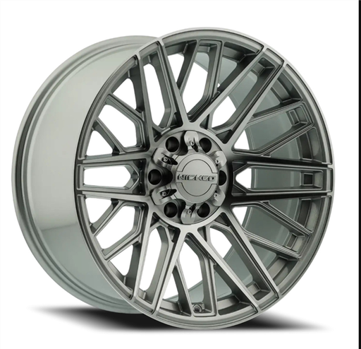[W945200267-18SM] WICKED-OFFROAD W945 SILVER MACHINE 20X10 6X135/6X139.7 -18MM 106.1 CB