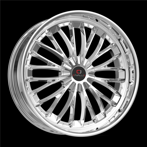 [CLV-42229561351397+25NC] CAVALLO CLV-42 NANO CHROME 22X9.5 6X135/6X139.7 +25 +108 *NC*