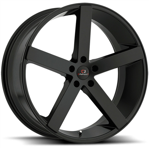 [CLV-522905115+18GB] CAVALLO CLV-5 GLOSS BLACK 22X9.0 5X115 +18 +74.1 *NC*