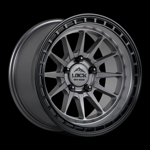 [BAJA-7969MGMBR] LOCK OFFROAD BAJA 17X9 6X139.7 +0 C.B 106.2 MATTE GREY WITH MATTE BLACK RING