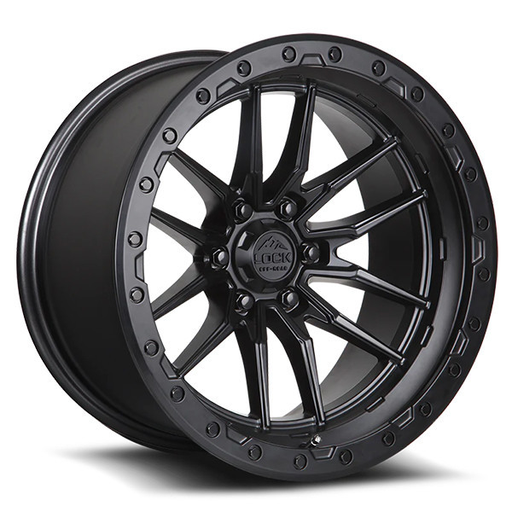 [KRAWLER-8969MB1] LOCK OFFROAD KRAWLER 18X9 6X139.7 +1 C.B 106.2 MATTE BLACK WITH MATTE BLACK RING