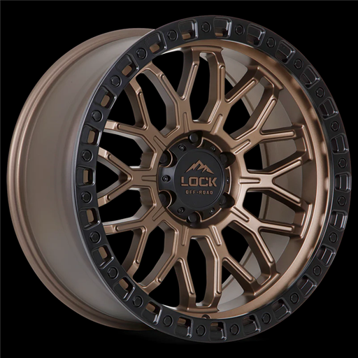 [COMBAT-7969MRMBR1] LOCK OFFROAD COMBAT 17X9-12 6X139.7 CB-106.2 MATTE BRONZE W/BLACK RING