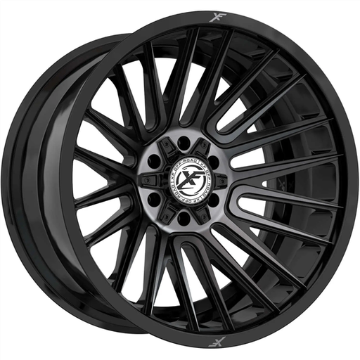 [XF-234209061351397+12GBUDT] XF OFF-ROAD XF-234 GLOSS BLACK & BRUSHED DDT 20X9 6X135/6X5.5 +12 +106.4 *NC*